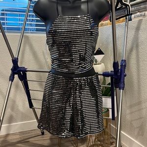 Sequin short and midriff set. Size Large, brand new